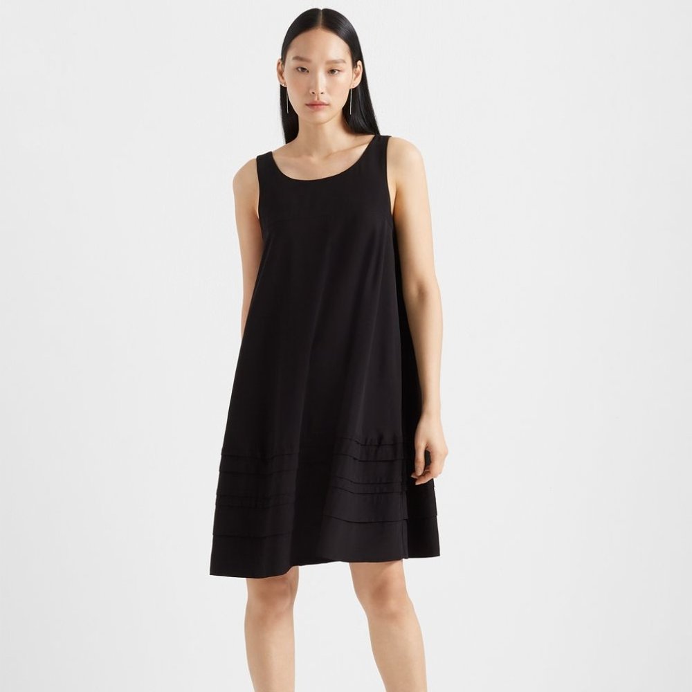 Clearance! Club Monaco Layered Tuck Dress Black NWT